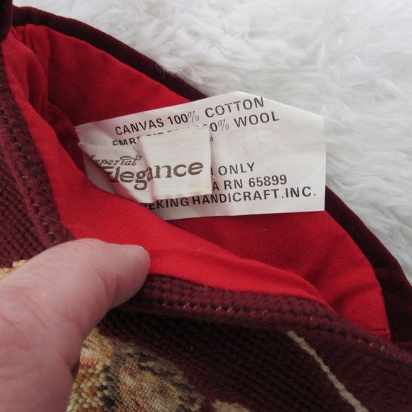 Vintage Stocking 1991 Imperial Elegance Victorian Needlepoint Christmas Stocking - Picture 4 of 5